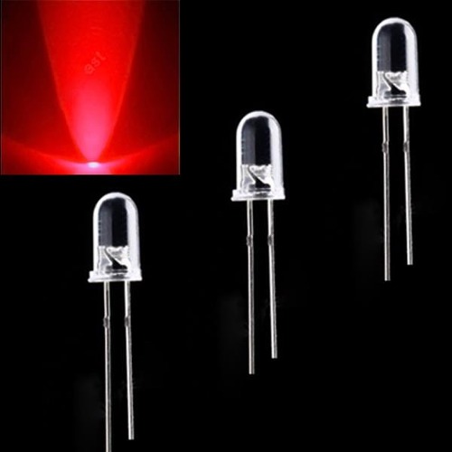 Paquete de 100 leds ultrabrillante rojo